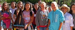 Girls' Camp St Therese unit with Mary Shrine